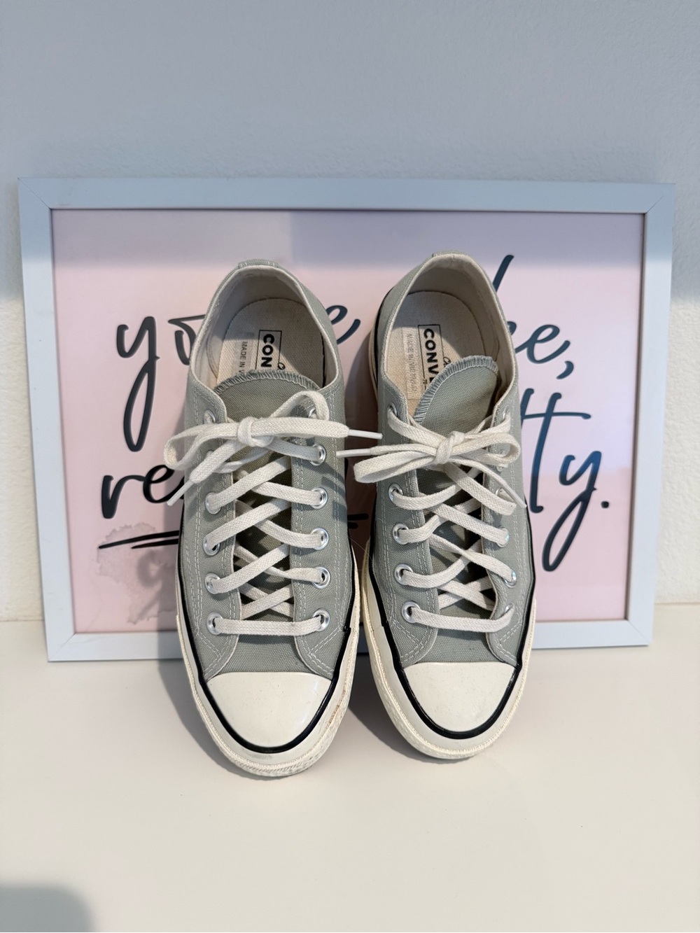 Converse Chuck Taylor Low Top Sneakers - Light Sage & White
